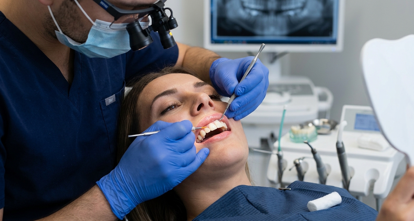 Soins dentaires esthetiques avec composite au cabinet Cap 3000